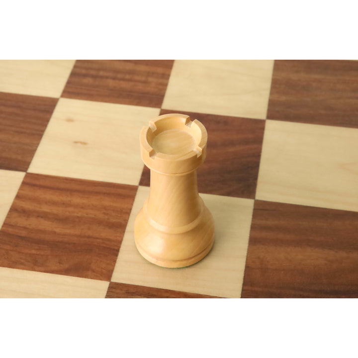 Francuski arcymistrzowski zestaw szachowy Staunton - tylko szachy - złote drewno różane - 4,1" król