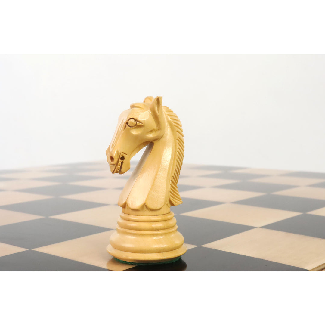 3,9" New Columbian Staunton Schachspiel - nur Schachfiguren - Knospe Rosenholz - Doppelt gewichtet