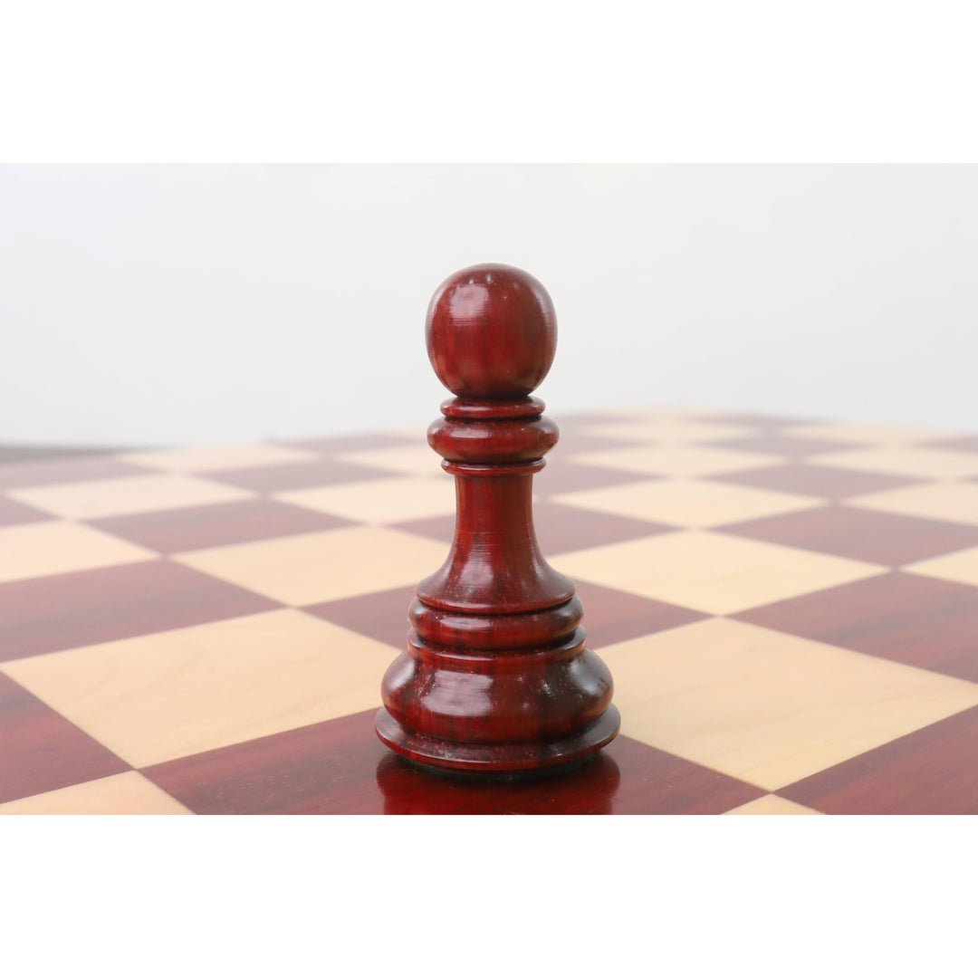 4,5-calowy zestaw szachowy Tilted Knight Luxury Staunton - tylko figury szachowe - drewno różane i bukszpan