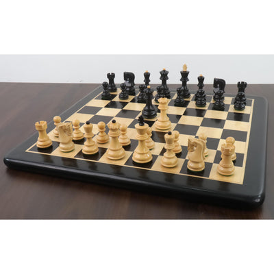 3.1" Russian Zagreb Chess Pieces Only set - Weighted Ebonised Boxwood