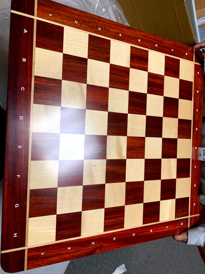 Slightly Imperfect 23" Bud Rosewood & Maple Wood Chessboard