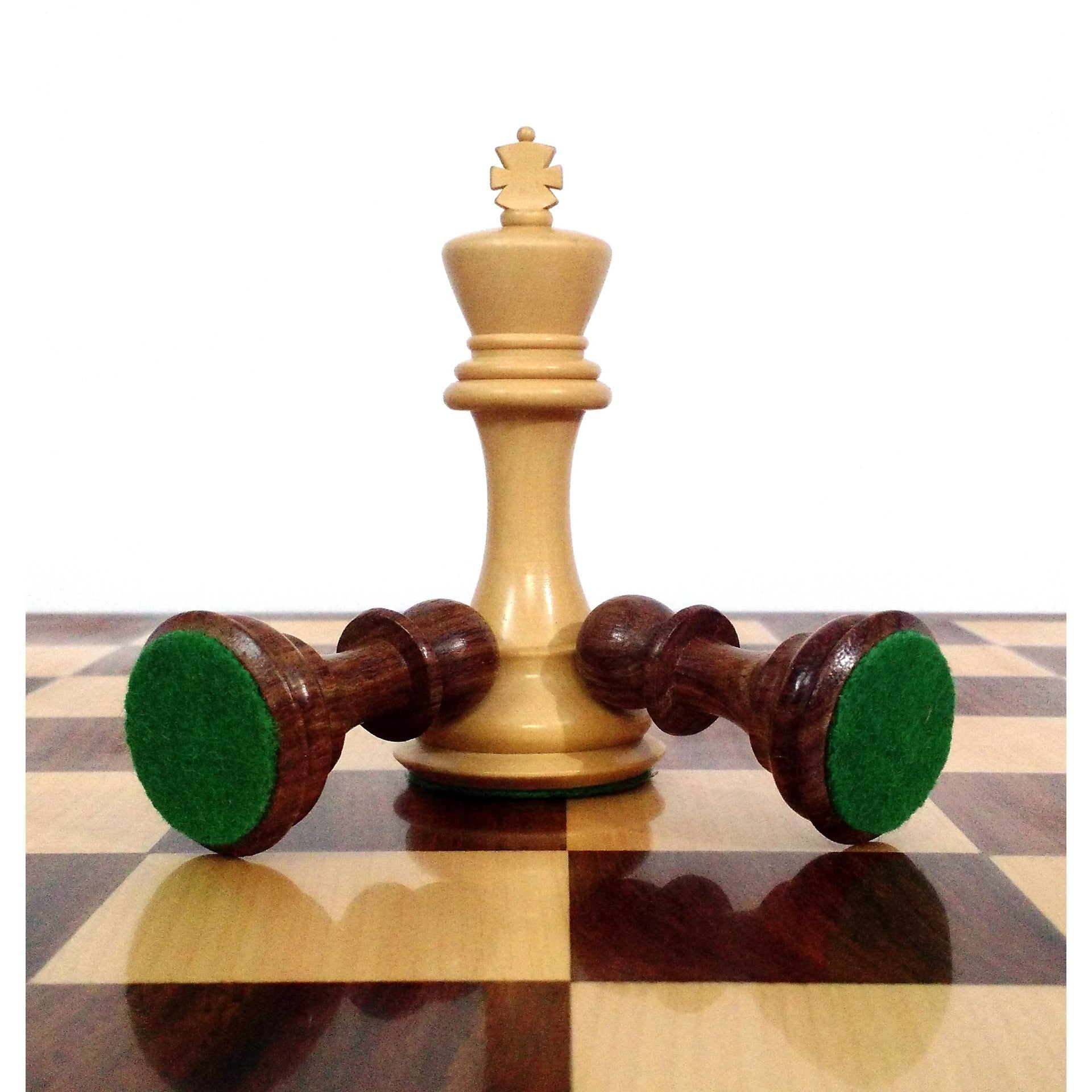 Slightly Imperfect 4.1" Pro Staunton Weighted Wooden Chess Pieces Only Set - Sheesham wood - 4 queens