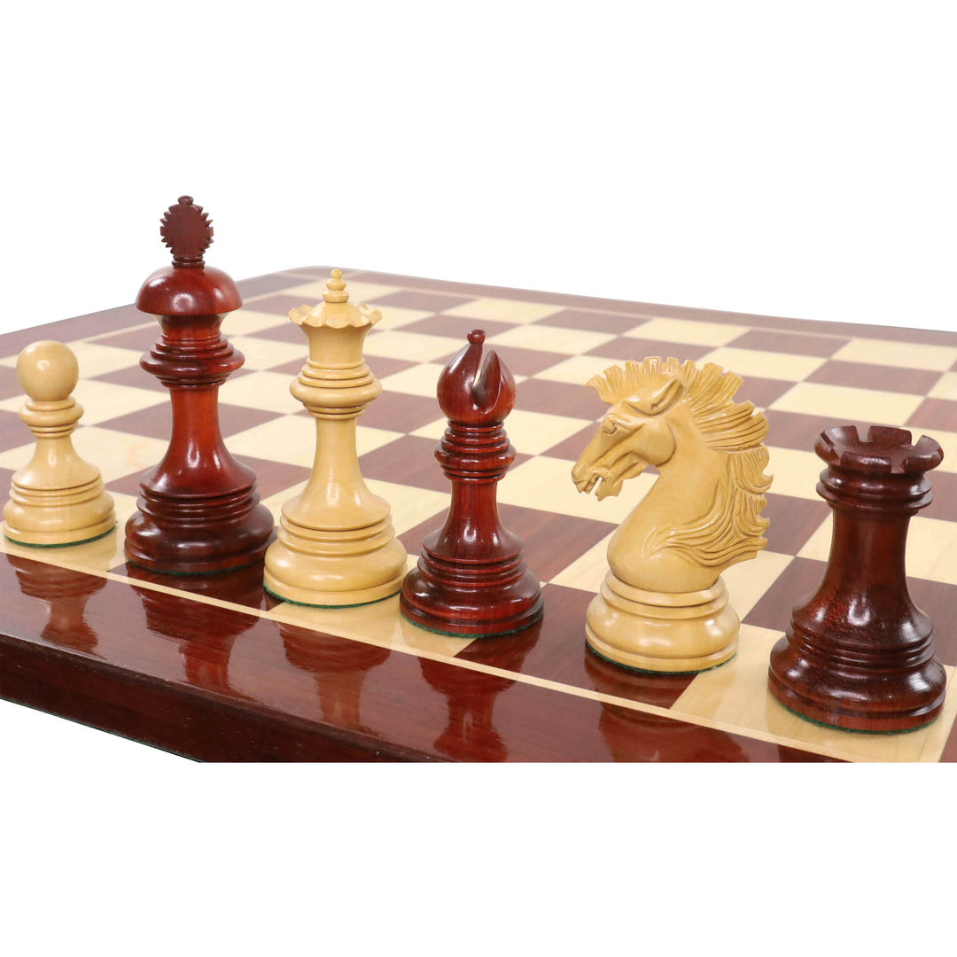 Zestaw szachów drewnianych Alexandria Luxury Staunton Bud Rose z 23-calową szachownicą i pudełkiem do przechowywania