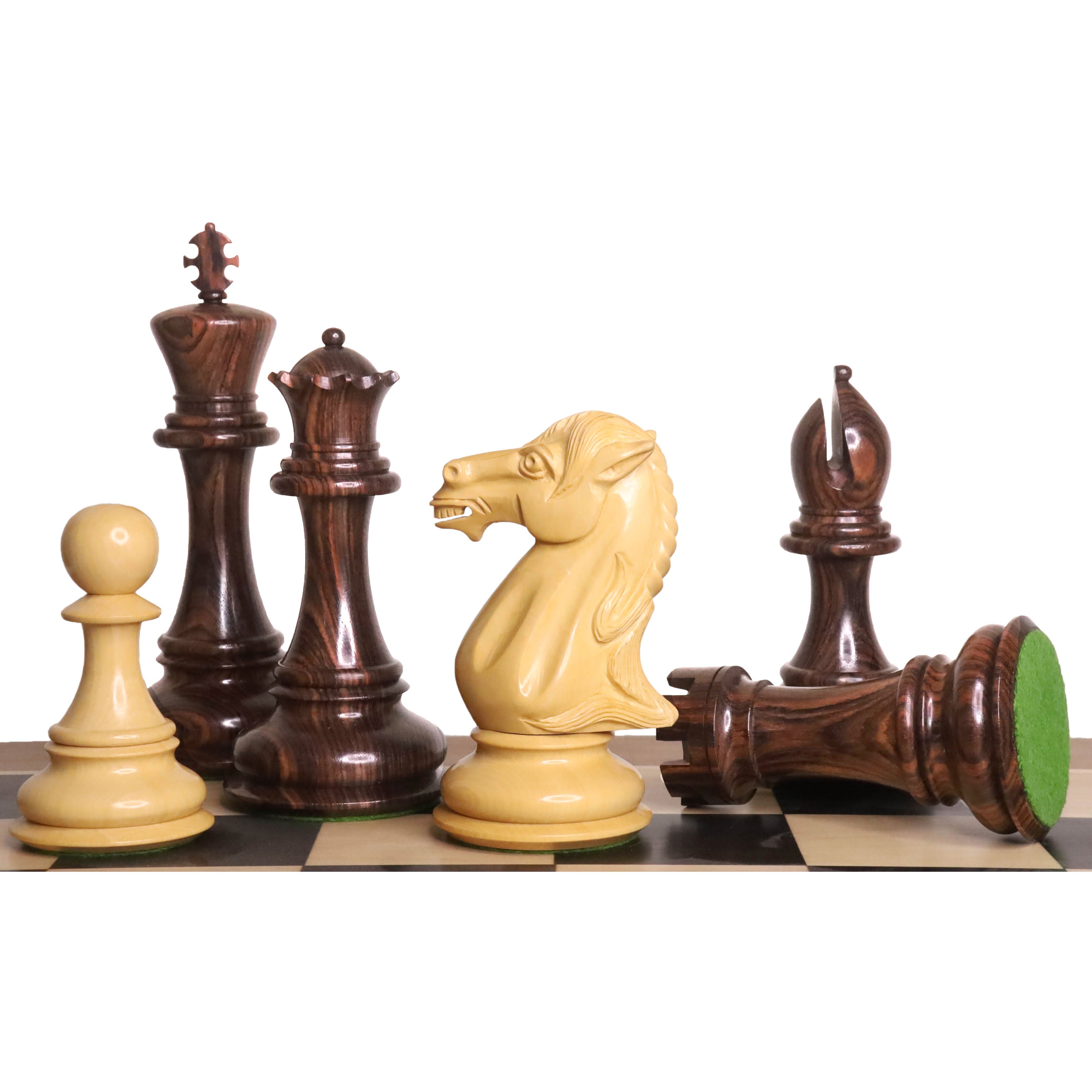 6.1" Mammoth Luxury Staunton Chess Set- Chess Pieces Only - Rosewood - Triple Weight