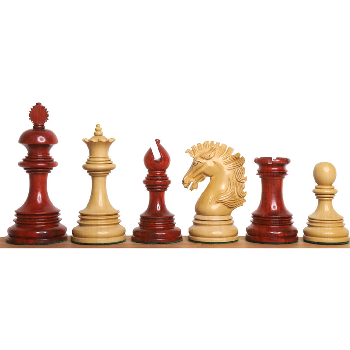 Kombo af Alexandria Luksus Staunton Bud Rosentræ skakbrikker med 23 tommer skakbræt og opbevaringsboks