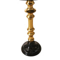 Elegant gold and black brass pedestal base of a 27-inch high executive chess table.