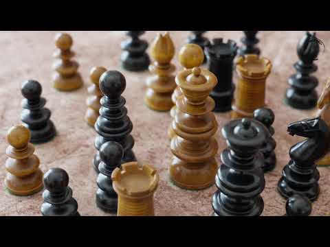 3.3" St. John Pre-Staunton Calvert Schachspiel - nur Schachfiguren - Ebenholz & antik