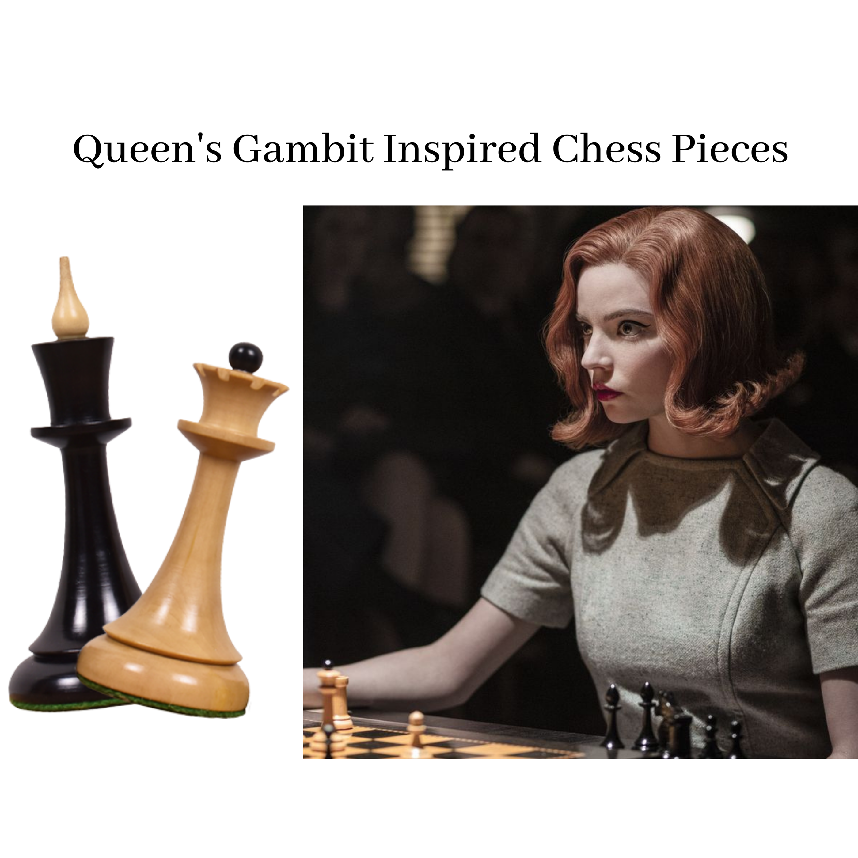 Row of handcrafted natural boxwood 1950s Soviet Latvian reproduction chess pieces.